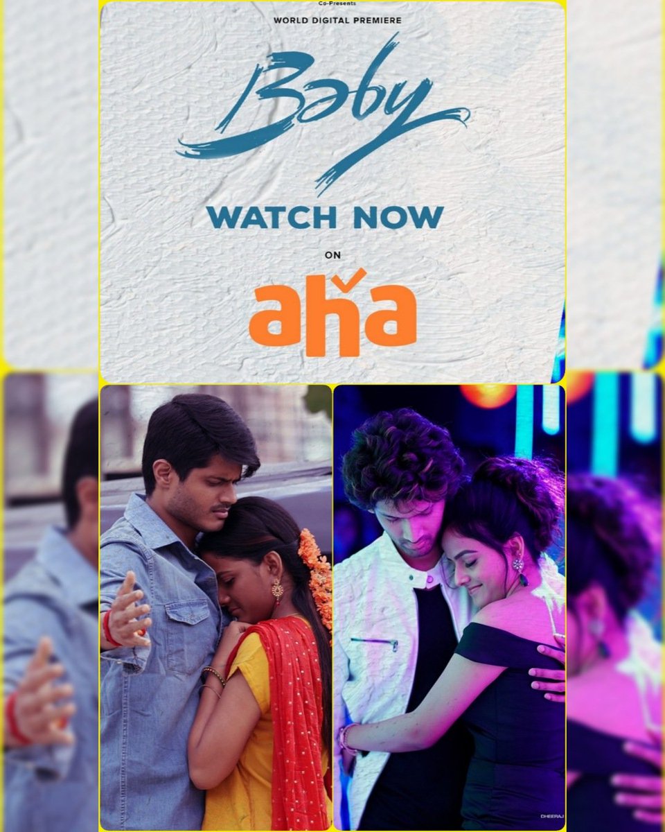 Avis_Movieland's tweet photo. Watch #BabyTheMovie #cultblockbuster movie on @ahavideoIN
#baby #ananddeverakonda #devarakonda #vaishnavichaitanya #vaishnavi #viraj #aha #avismovieland
Follow me 👉 @avis_movieland https://t.co/zinnPzvZRq