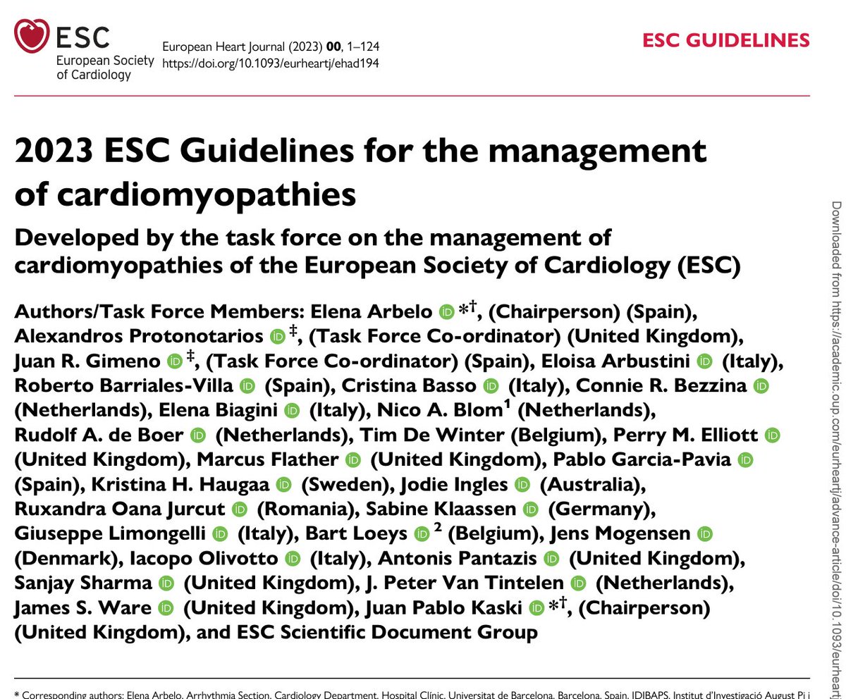 BjarkeJensen4's tweet photo. The new #ESC #Guidelines is taking a more cautious view on the prognostic value of the extent of #trabeculation (likely none ➡️ https://t.co/ymvbNhLfgc)
I am proud to see that the revised view is based on a fine series of papers, including 3 from yours truly 🙏
#CardioTwitter https://t.co/30yYAYq841
