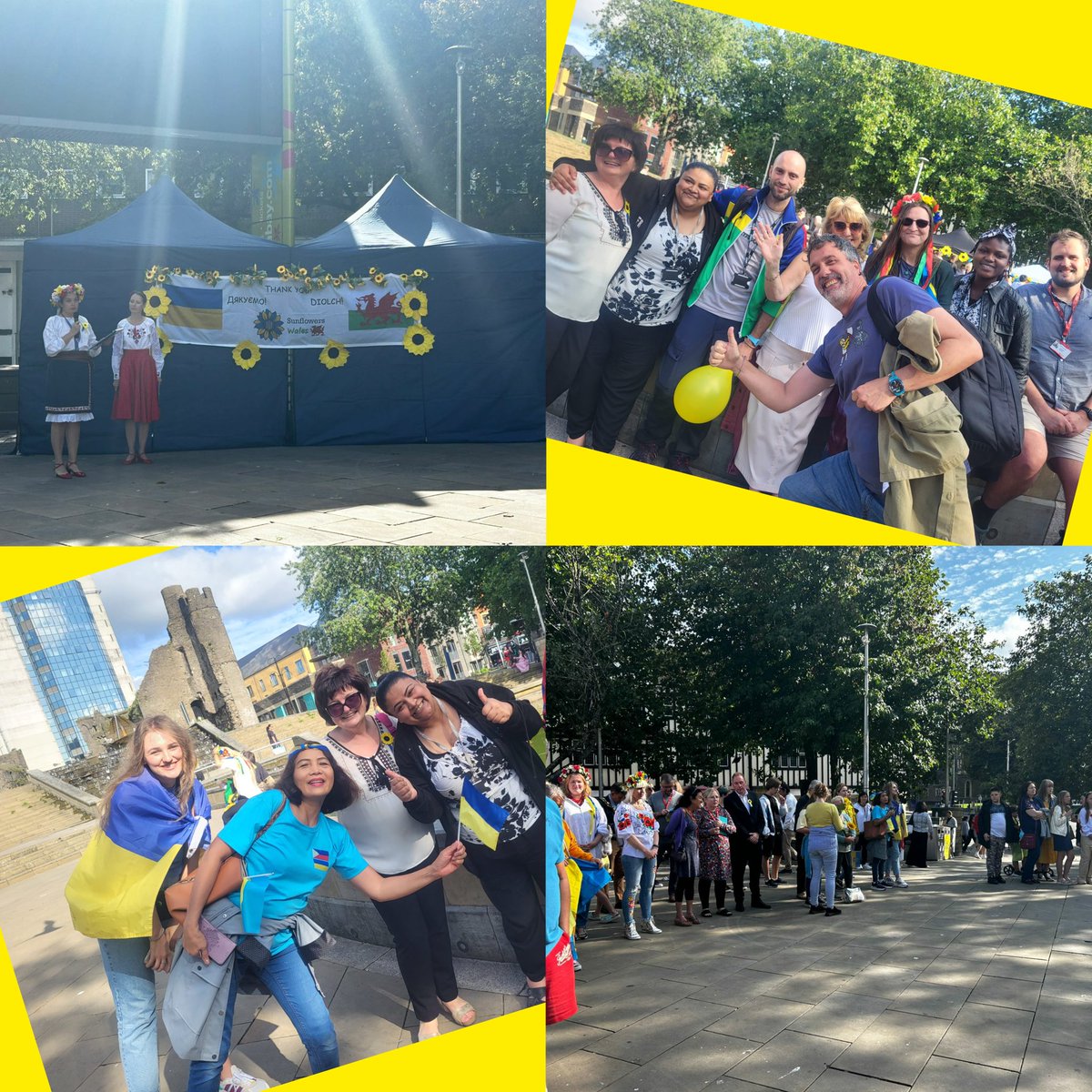eystwales's tweet photo. #UkrainianIndependenceDay🇺🇦
celebrations yesterday in Swansea. 

#AmazingMusicians #WonderfulSingers #FantasticDancers #FabulousUkrainianFood 
#Vyshyvankas #Vinok

Great event @SunflowersWales
Дякую

💙💛
@SwanseaCouncil
#RefugeeResettlementProgramme 
#SwanseaCityOfSanctuary https://t.co/SHWCcL5DtM