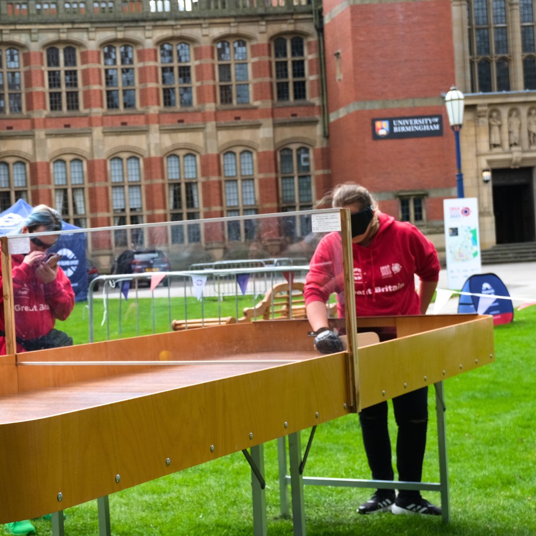 Today is the final day of the @BritBlindSport's activation zone at @unibirmingham's Chancellor Court - come down and try out showdown, archery, goalball or judo till 2pm! Photo credit: Flora Grant