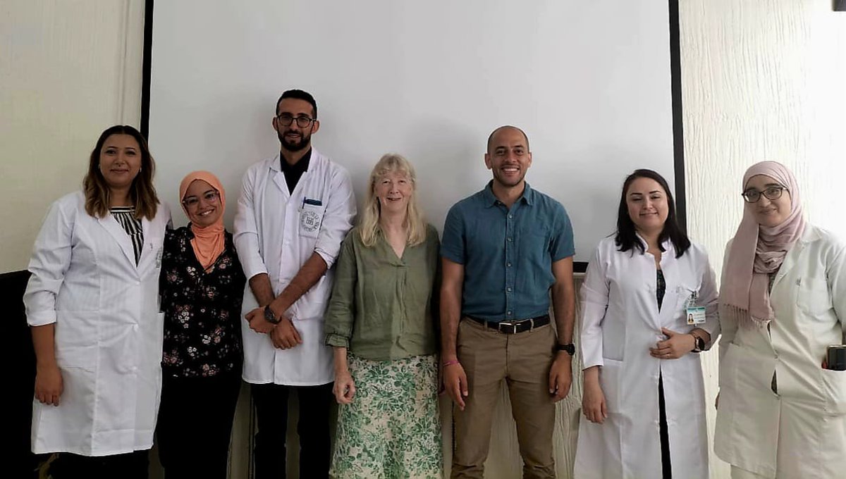 Thank you Prof @sana_mhamdi and the clinicians at #UniversityHospitalTaharSfar for participating in a workshop on #researchdesign by Dr Fadi Baghdadi & Prof @helen_snooks @PRIMECentre @HEFCW @GCRF @NIHRglobal @SwanseaMedicine #Tunisia