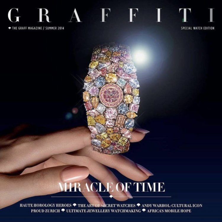 #throwback - “the most expensive watch in the world” #55milliondollarwatch 💎💎💎 #Graff #graffitimagazine #jewellery #finejewellery #diamonds #handmodel #nails #ninataylor #graffdiamonds #model #nails
