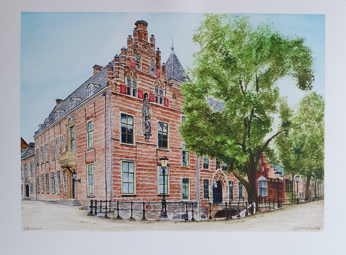 #Facebook reminds me I made this #watercolour 2 years ago #Paushuize #Utrecht #watercolor #watercolorpainting #watercolourpainting #art #artwork #artshare #arte #arts #painting #beautifulNetherlands #nederlandismooi #citypainting