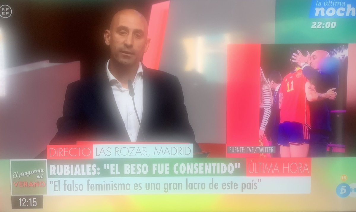 Lo que le faltaba a las mujeres de este país es tener que aguantar a Rubiales diciendo lo que es buen feminismo y lo que no.