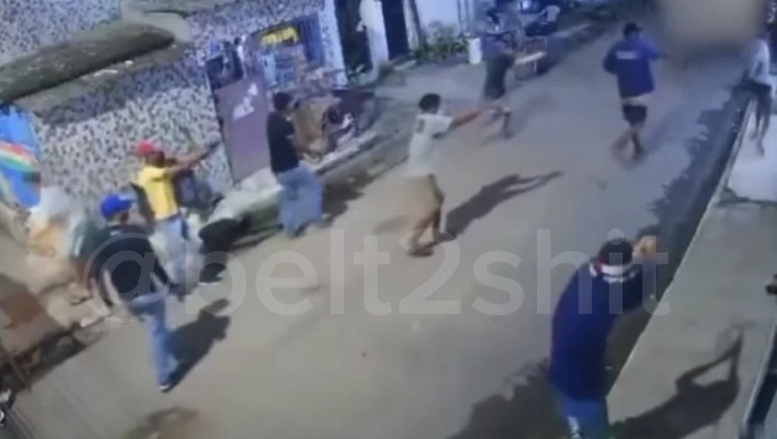 belt2shit's tweet photo. Group of hitmen frantically shoot at moving target and accidently sh++t one of their own - target and the hitman that was sh+t by his partner both d1e https://t.co/UgkumDxc6e