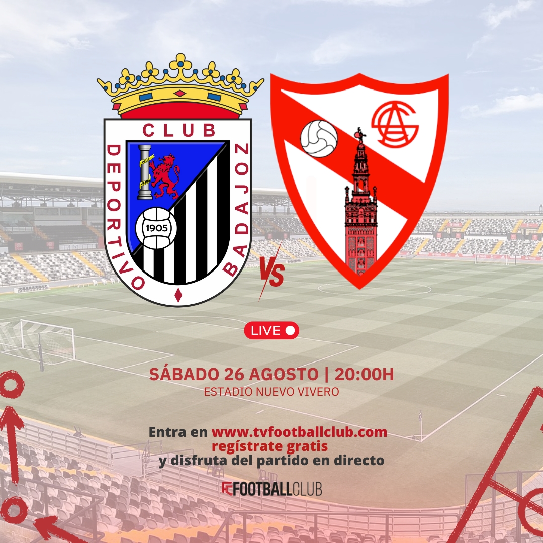 FootballClubEN's tweet photo. ▶️ Este sábado disfruta en directo y 𝙂𝙍𝘼𝙏𝙄𝙎 en https://t.co/2EavBYT55o el encuentro de pretemporada entre @CDBadajoz 🆚 @CanteraSFC.

¡Regístrate ya! https://t.co/RTTSHPoC2j