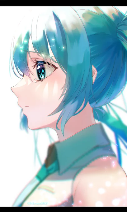 もーーーっと涼しくなって貰いたいのでこのミクちゃんを見て涼しくなってください!  #初音ミク #初音ミクイラスト