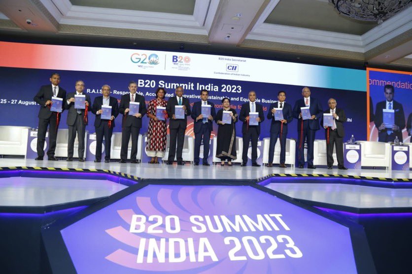 My Congratulations to #B20India and it’s Chairman, Mr N. Chandrasekaran for releasing an excellent Communique with progressive and ambitious recommendations. Outstanding work by the Task Forces headed by the Business Leaders.