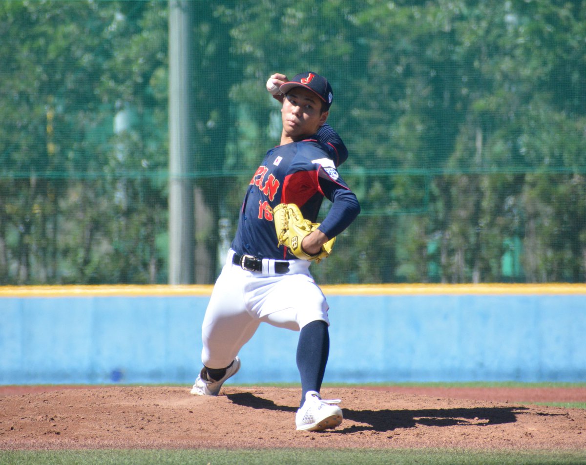 muroken2015's tweet photo. U18日本代表は森煌誠（徳島商）→矢野海翔（大垣日大）→安田虎汰郎（日大三）→前田悠伍（大阪桐蔭）の4投手で右→左→右→左の継投でした。

仙台育英の高橋煌稀、尾形樹人、山田脩也、橋本航河の4選手と、慶応の丸田湊斗選手の甲子園決勝組も合流し、代表20人がそろいました。
#高校野球 https://t.co/fH6B0tGjJ6