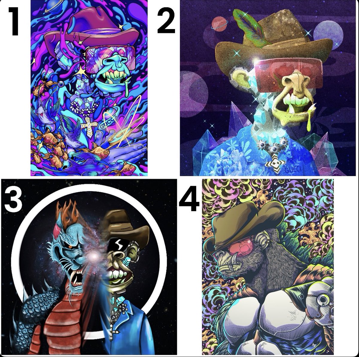 guccione_ape's tweet image. Guccione ART COMPETITION 🏆

4 ARTIST 🎨 

3 DAYS ⏰ 

200 TEZOS 💰 

VOTE BELOW 👇 

1) @nuci_artist 
2) @Melda_VNH 
3) @Monachanart 
4) @AryaWirawans