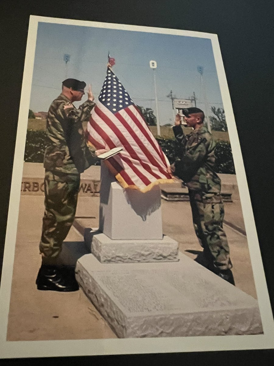 Since my first reenlistment I always held the flag as I said the oath. It’s about swearing to protect not a flag, but an idea. A belief. A set of values. 

“In this country, all Americans are created Free and Equal.” GEN Milley. 

#BeAllYouCanBe