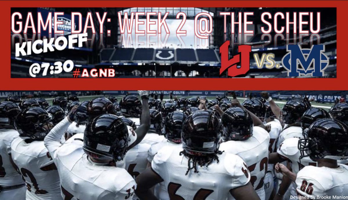 LJBronchoFB's tweet photo. Week 2: Home opener at The Scheu! 7:30PM Kickoff. #AGNB https://t.co/vHIV6pTQ2S