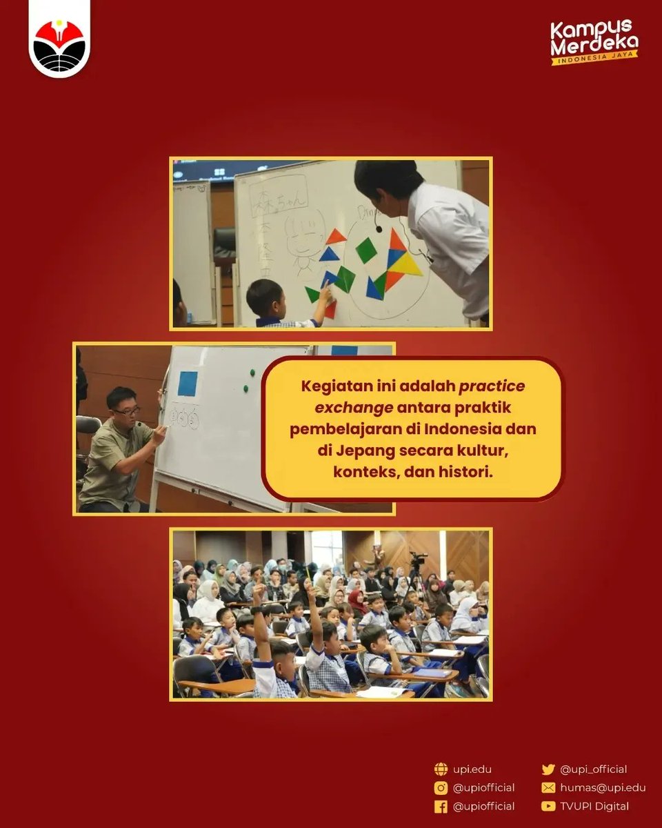 upi_official's tweet image. Sekolah Pascasarjana (SPs) UPI melaksanakan kegiatan Asian Practice Exchange through Lesson Study dengan dihadiri oleh Expert of SEAMEO QITEP in Mathematics, Prof Masami Isoda of Tsukuba University.
#SeputarUPI #LessonStudy #PelopordanUnggul