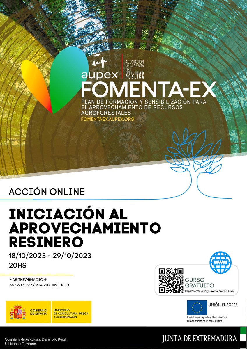 Abierto el plazo de inscripción del curso gratuito del programa Fomenta-Ex, de AUPEX, ❞𝐈𝐍𝐈𝐂𝐈𝐀𝐂𝐈𝐎́𝐍 𝐀𝐋 𝐀𝐏𝐑𝐎𝐕𝐄𝐂𝐇𝐀𝐌𝐈𝐄𝐍𝐓𝐎 𝐑𝐄𝐒𝐈𝐍𝐄𝐑𝐎❞.

Para más información visítanos en: fomentaex.aupex.org

Correo electrónico: fomentaex@aupex.org
Ver menos
