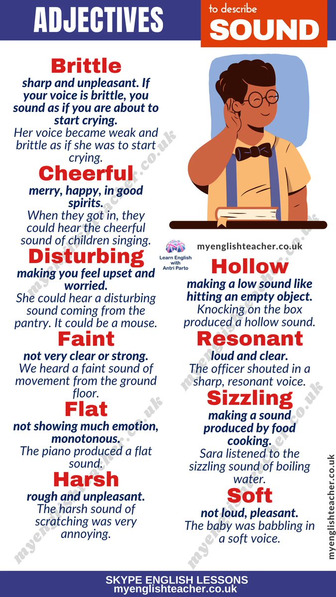 Learn 20 adjectives to describe SOUND buff.ly/44UyKZu