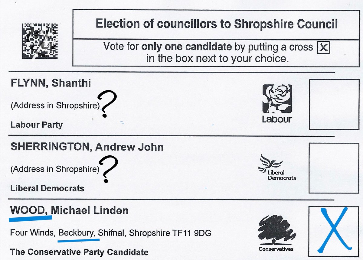 Worfield by-election for @ShropCouncil - do you have a postal vote? When casting your vote, it's Michael Wood the experienced 𝗹𝗼𝗰𝗮𝗹 candidate. His opponents conceal their distance from the area and concerns of 𝗹𝗼𝗰𝗮𝗹 residents. 𝗩𝗼𝘁𝗲 𝗪𝗼𝗼𝗱 𝟰 𝗪𝗼𝗿𝗳𝗶𝗲𝗹𝗱!✖️