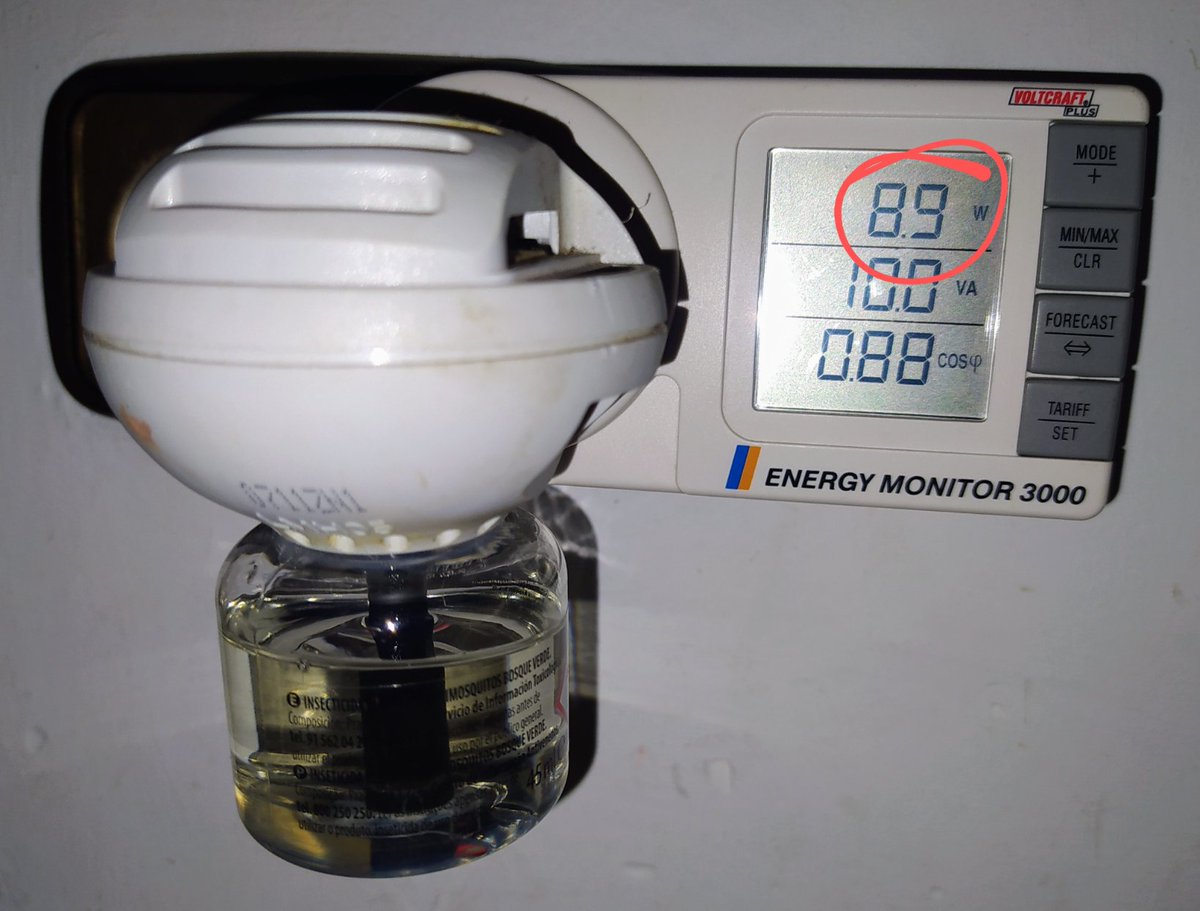 j0rs's tweet image. Pluggable mosquito killer 8.9W #powerusage