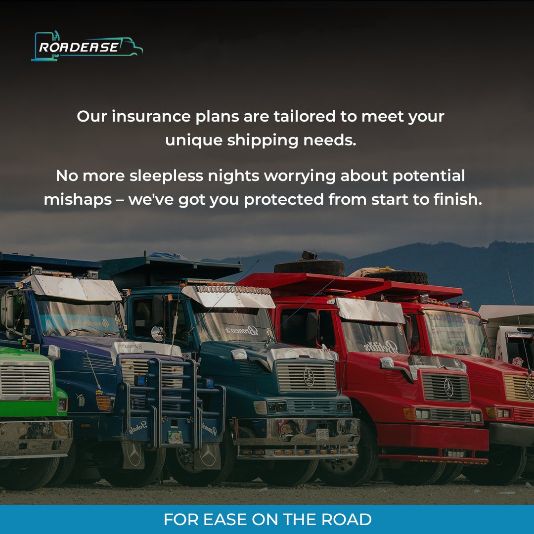 Covering Your Journey, Mile by Mile! 🚚🛡️ Explore RoadEase Insurance Services and Drive with Confidence. Your Protection, Our Priority. 🛣️💼

#RoadEaseInsurance #CoveredAndSecure #SeamlessTransportation #ElevateYourBusiness #AccelerateSuccess #foreaseontheroad #truckingcompany