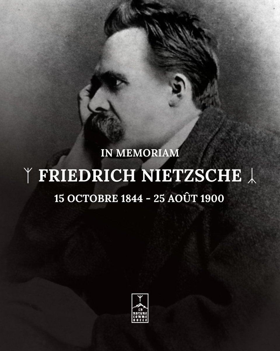 « Notre culture européenne tout entière se meurt depuis longtemps déjà, avec une torturante tension qui croît de décennies en décennies, comme portée vers une catastrophe : inquiète, violente, précipitée [...] »

✍️ Friedrich Nietzsche

——————

#ᛉLaNatureCommeSocleᛉ