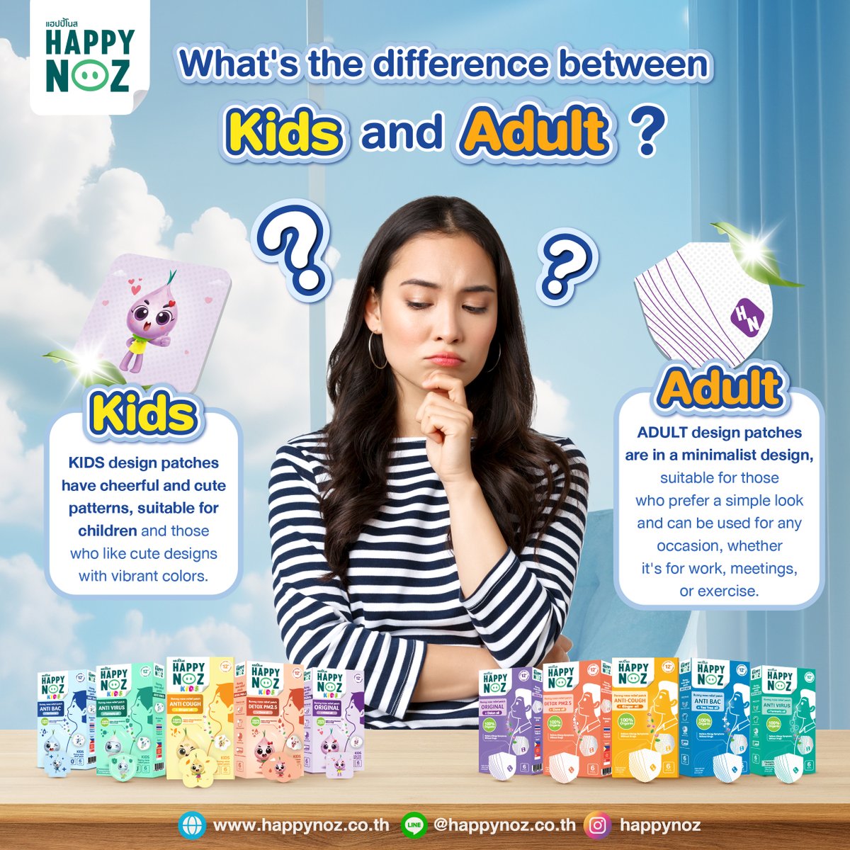 PoolponSakon's tweet photo. What's the difference between KIDS Ver. and ADULT Ver. ? Let's take a look.

#HappyNoz #HappyNozInternational #aromastickers #export #thaiproduct
#HappyNozAromaStickers https://t.co/id1l85o0w8