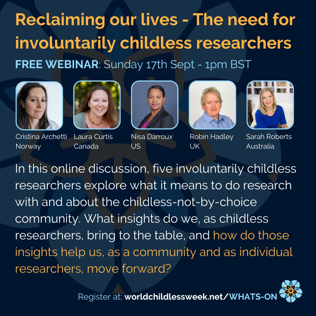 RobinHadley1's tweet photo. #InternationalPanel #WorldChildlessWeek2023 #TheLifeScientific @jimalkhalili @BBCRadio4 https://t.co/FepSKbRX7t