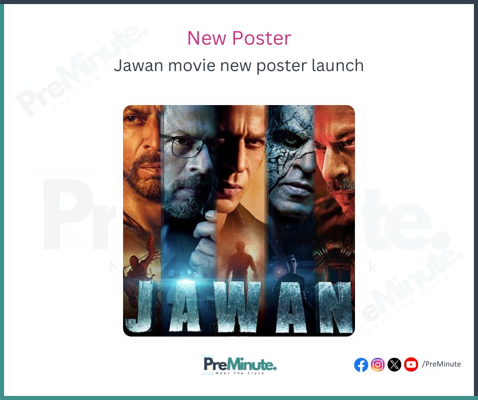 preminute's tweet photo. 🔥 New Poster
#Jawan #JawanFirstDayFirstShow #JawanTrailer #Jawanposter https://t.co/v8S3ZPlvEE