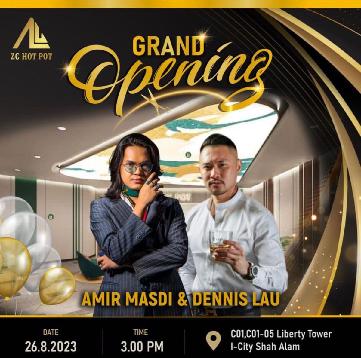 ampireofficial's tweet photo. Grand Opening ZC Hot Pot with @Amir_Masdi & @dennislauviolin at I-City Shah Alam 🎤🎻
🥘 Grand Opening ZC Hot Pot
🥘 26th Aug 2023 | 3 PM
🥘 I-City Shah Alam
#AmirMasdiAlbum🌅 #AmirMasdiAlbumTourMelaka #AMTour
#iwontgo #AmpireOfficial #AM https://t.co/zdfUUms0oC