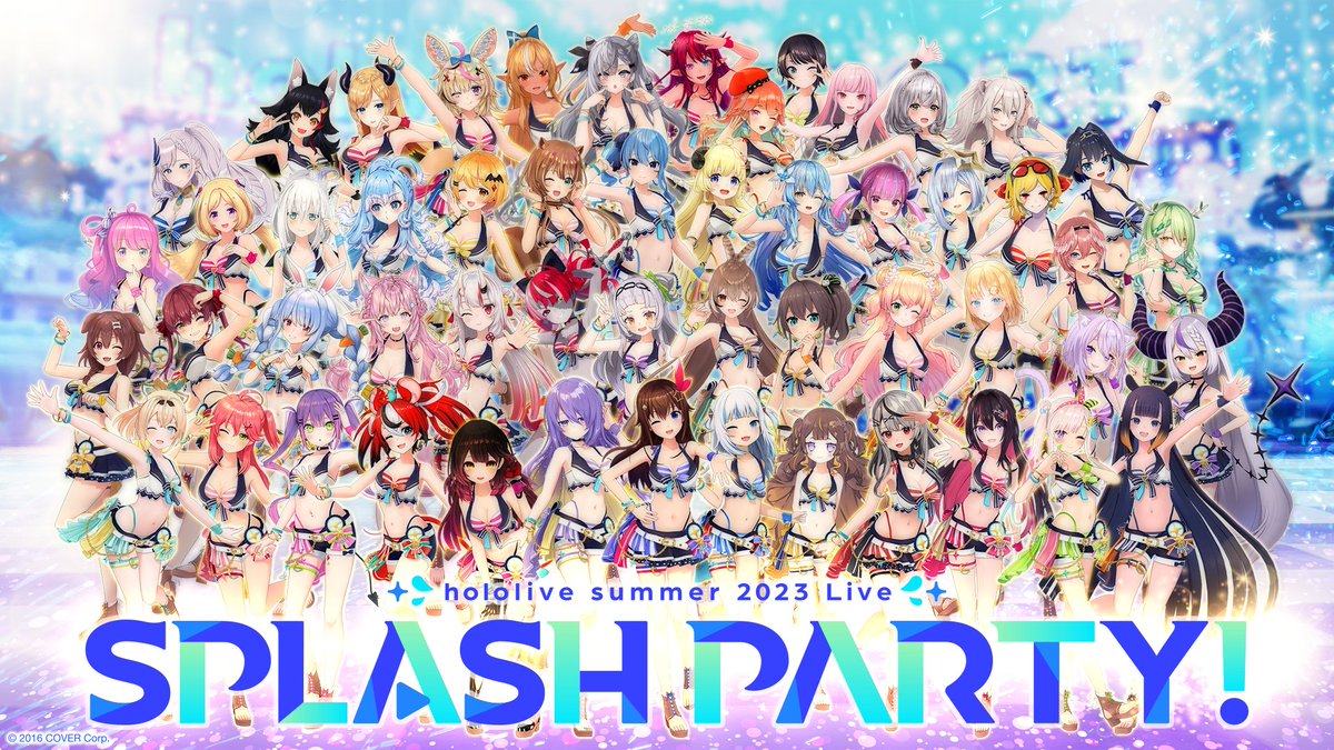 hololive_En's tweet image. 🎵"hololive Summer 2023 3D LIVE Splash Party!"🎵

Summer music concert with🎤 with 53 talents!🎉

⏰Stream Date/Time
Sunshine: 8 PM, Aug. 26 (JST)
Night: 8 PM, Aug. 27 (JST)

🔽Tickets
zan-live.com/live/detail/10…

＃hololivesummer2023