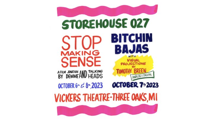 Storehouse 027 just got even better since we've added two screenings of the newly restored 'Stop Making Sense' + Bitchin Bajas that weekend too! See ya there! mailchi.mp/5f7419df317f/s…