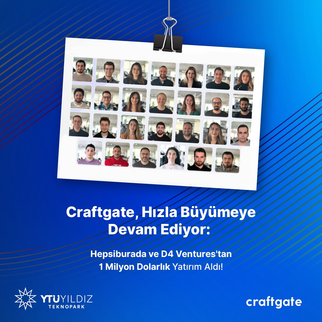 Ödeme çözümleri alanında faaliyet gösteren Craftgate, Hepsiburada ve D4 Ventures’tan 1 milyon dolarlık yatırım aldı! 🚀
Craftgate’i tebrik ediyoruz! ⭐

#YTÜYıldızTeknopark #Craftgate #Hepsiburada #D4Ventures #Yatırım #YatırımHaberleri