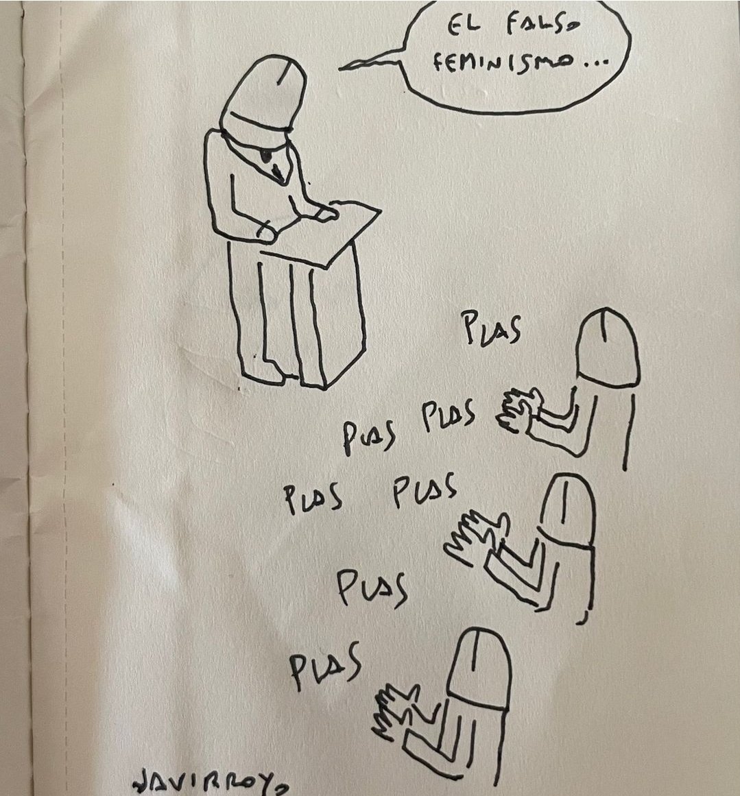 Señoros explicándonos cuál es el verdadero feminismo y cuál es el falso. Y así todo el rato...

✏️ <a href="/javirroyo/">Javirroyo</a>