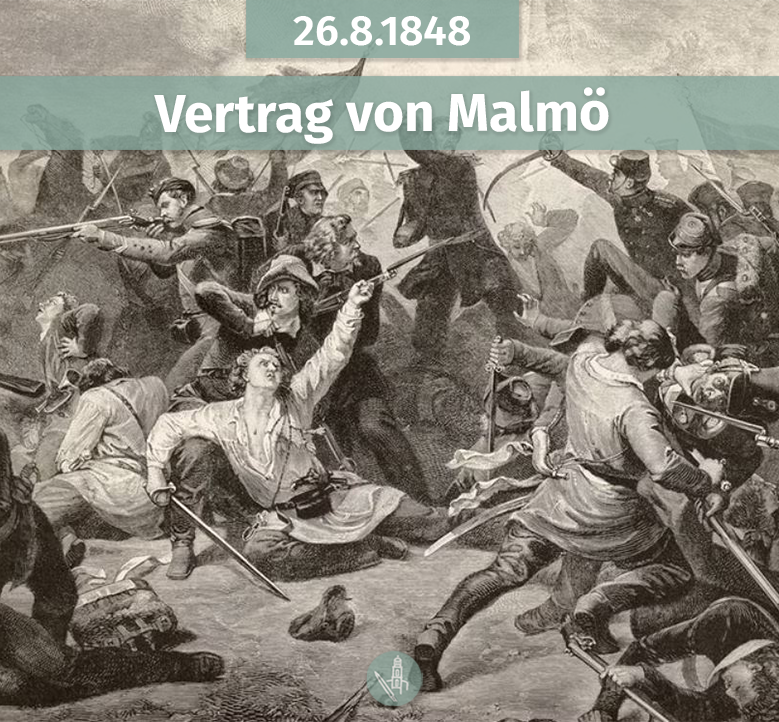 #OTD 1848 schließen Dänemark und Preußen den Vertrag von Malmö. Der ausgehandelte Waffenstillstand im Schleswig-Holsteinischen Krieg wird für die Nationalversammlung in den nächsten Wochen zur Zerreißprobe. Frankfurt steht ein sehr unruhiger September bevor.