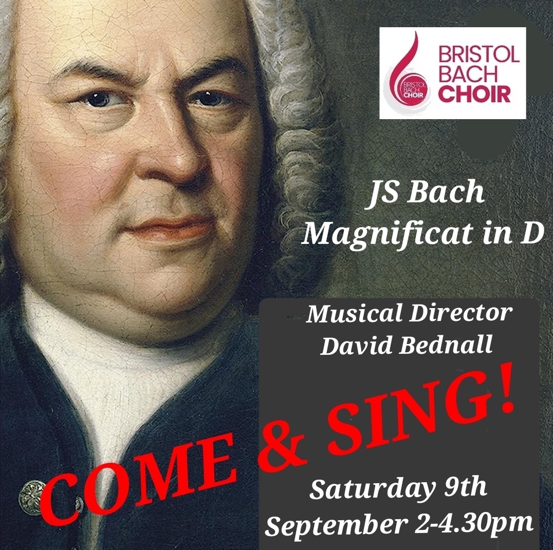 Come & join members of the Bristol Bach Choir to sing Bach's Magnificat in D at St Monica Trust, Cote Lane, BS9 3UN on Saturday 9 September, 2-4.30pm. The workshop will be led by our very own @bednallmusic Register for £10 only:  bristolbach.org.uk/j-s-bach-magni…