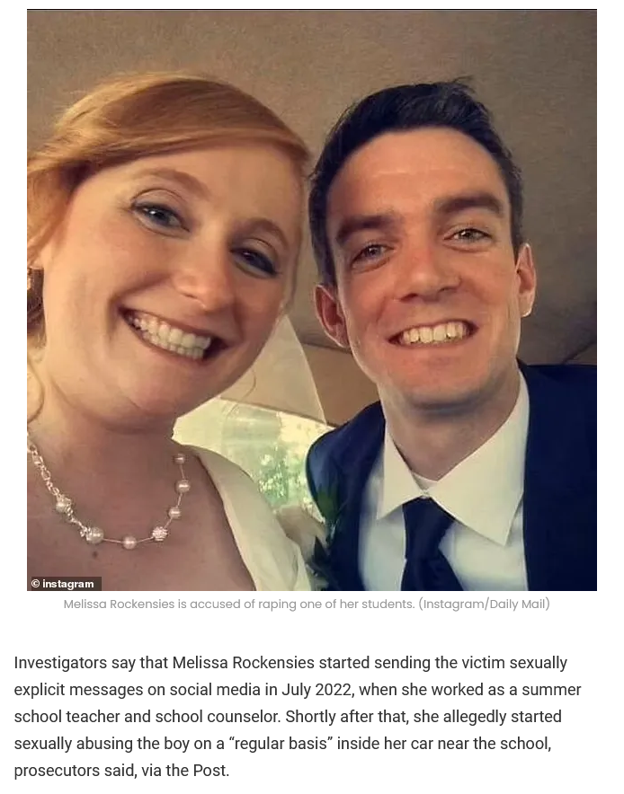 hardcoreman1992's tweet photo. Very shocking
#Capist should be punished
Queens teacher Melissa Rockensies is charged with raping a boy aged 14 she met at Corona Arts and Sciences Academy
https://t.co/5xhG5hhyl5 https://t.co/oHu6bfzMD5