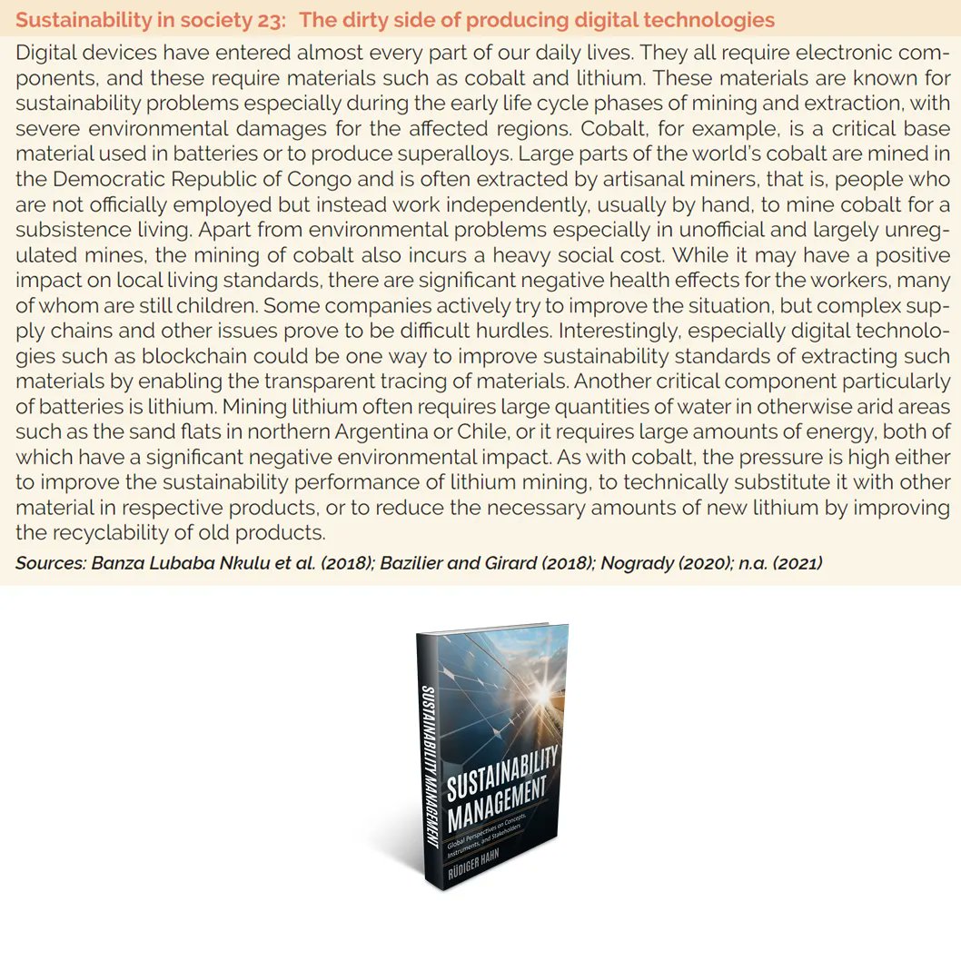 It's feature friday! Today: The dirty side of producing digital technologies. A *Sustainability in Society* feature from the #sustainabilitymanagement #textbook! More info: buff.ly/3H4XO2X