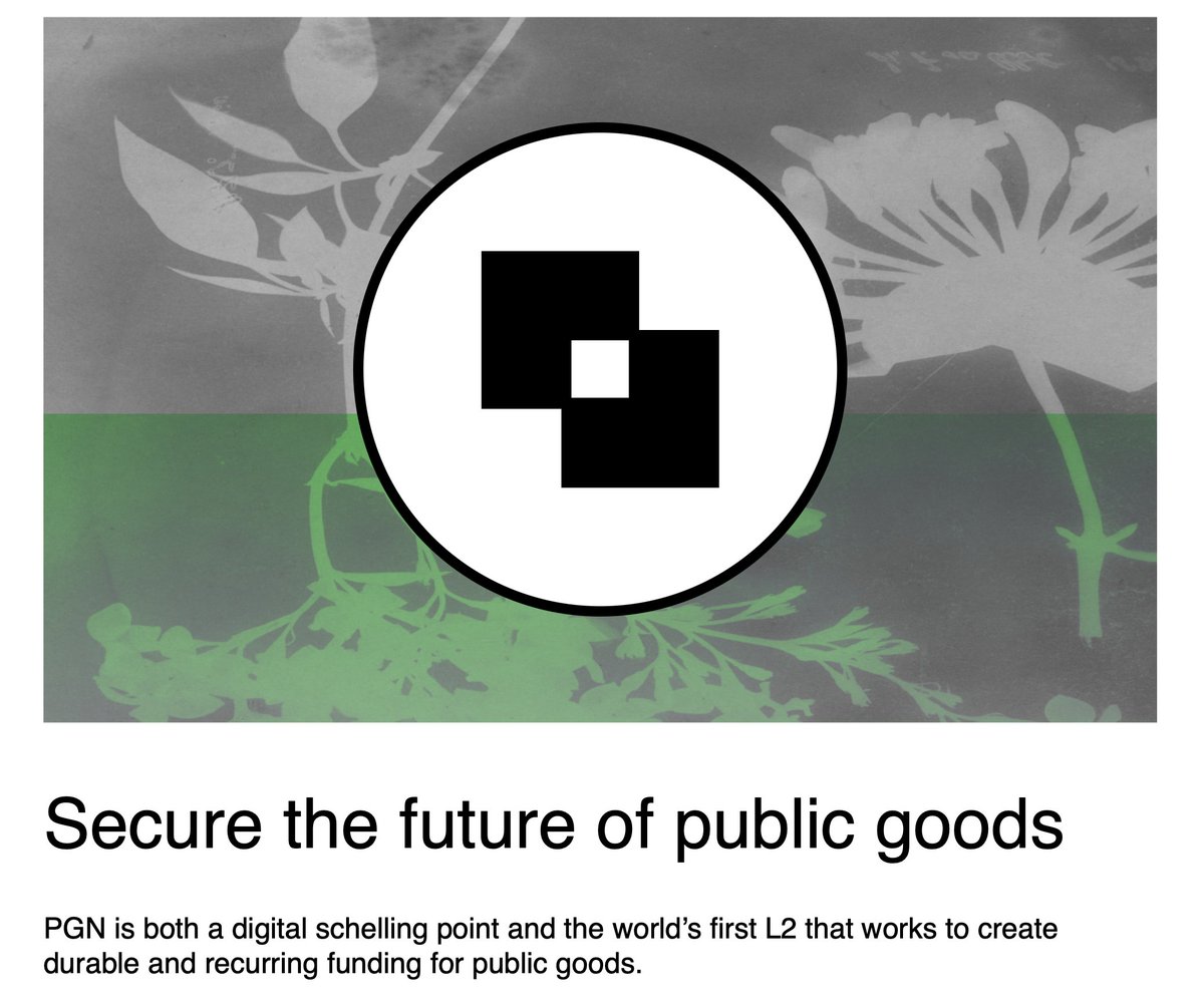 mathildawrites's tweet image. Psst... Have you heard of this new chain that's in town? And that it funds public goods while you're funding public goods in #GG18?

Oh yeah, it's @pgn_eth - the chain with purpose 🟢🫡 ICYMI, here's a quick TL;DR on why it's so awesome 👇
