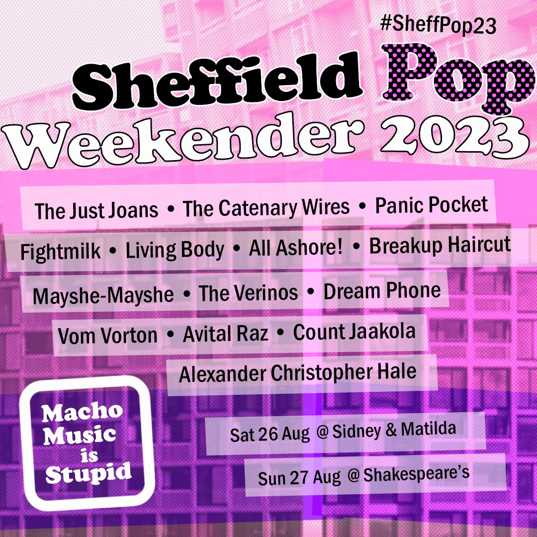 Sheffield gig on Sunday with all these lovely folks: