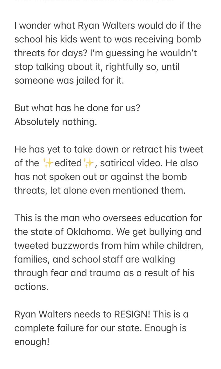 anessavay's tweet photo. It’s time to resign, @RyanWaltersSupt. https://t.co/aIwH37lKpS
