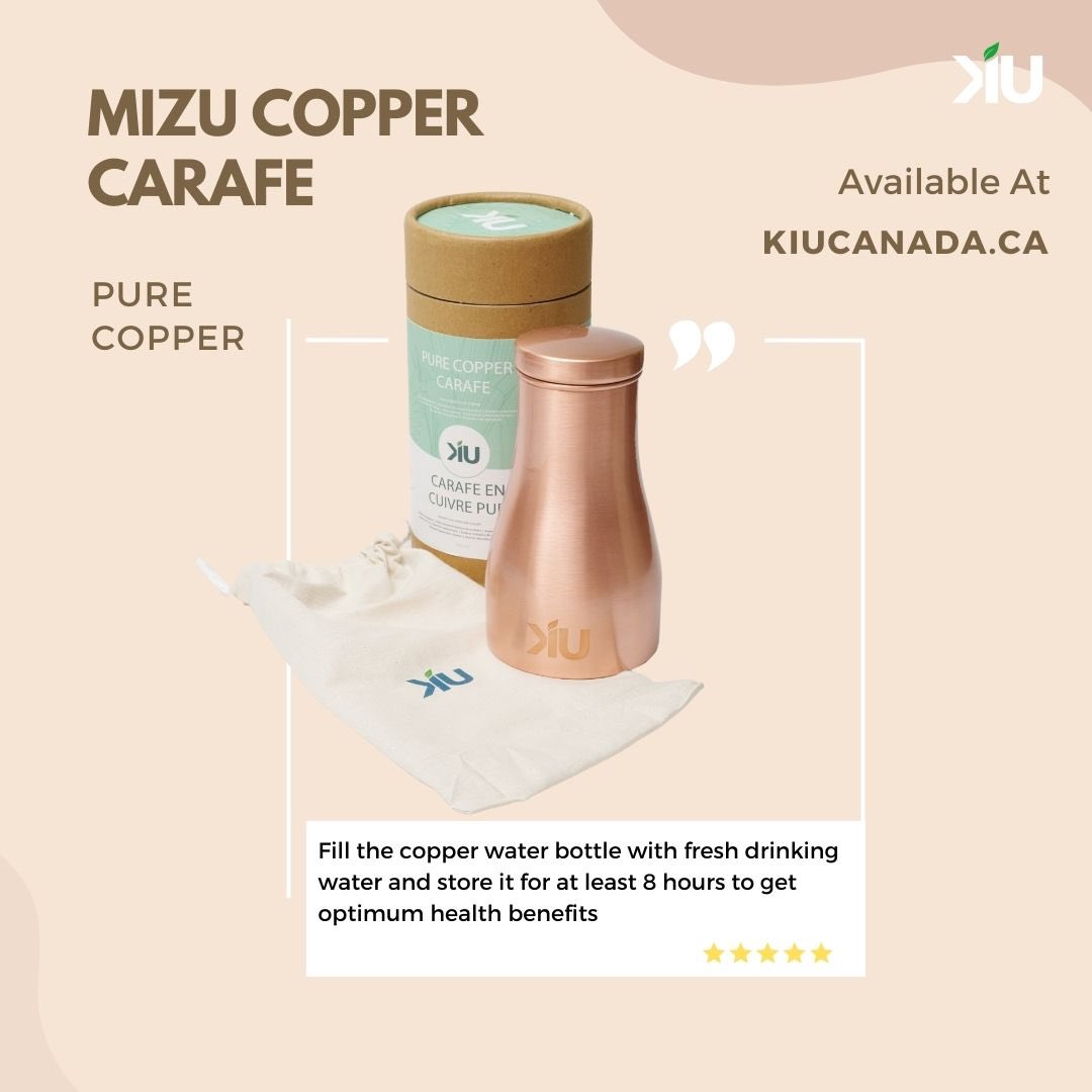 Pouring elegance into every moment. 🌿✨ Embrace the art of mindful hydration with the timeless beauty of our Mizu copper carafe. Shop our collection at kiucanada.ca
#ElevateEverySip#ArtOfHydration#TimelessElegance#ClimateChange#CopperBottle#CopperCarafe#
