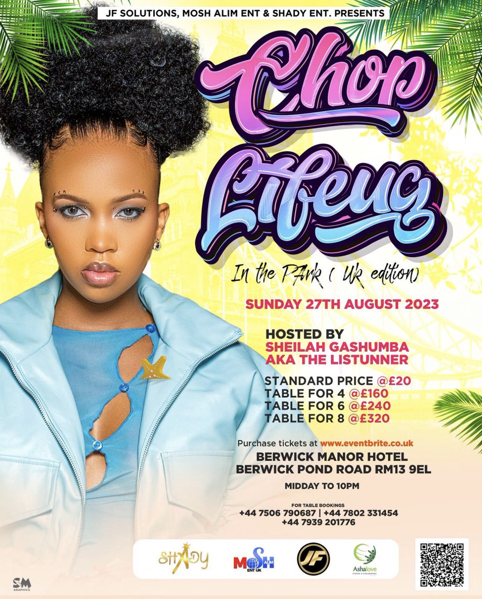 SheilahGashumba's tweet photo. London, I’m on my way!! See you this Sunday 
#ChoplifeugInThePark https://t.co/BE0NT7ofje