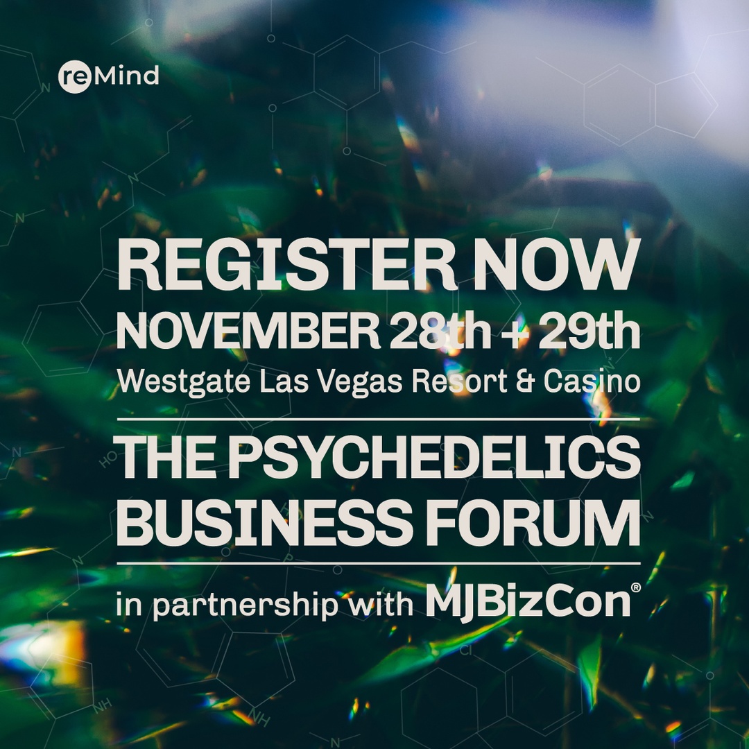 Ready to be part of the movement propelling the future of psychedelics forward?

Join us in Las Vegas to network, learn, and collaborate with individuals and organizations entrenched in the psychedelics community.

We'll see you there: bit.ly/3nQ9xPh #reMindForum2023.