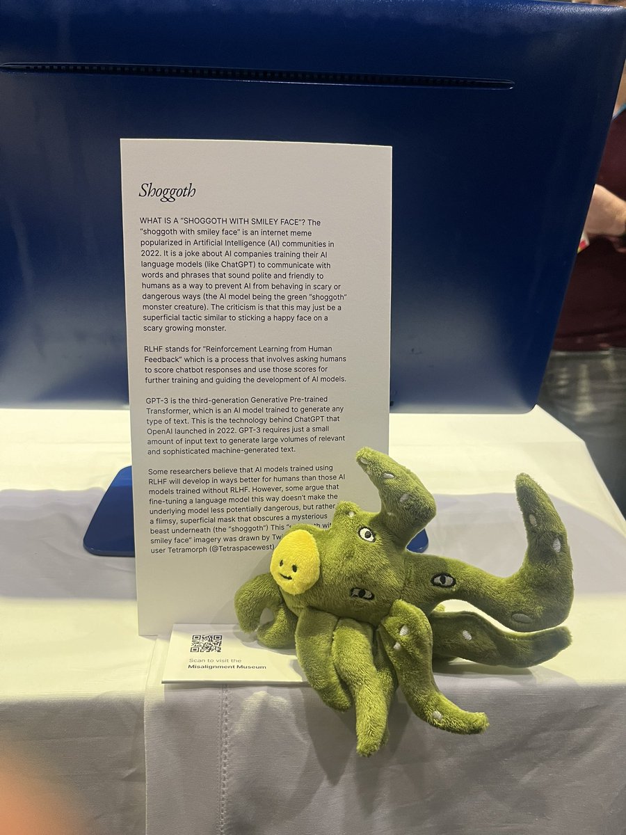 MisalignmentM's tweet image. Share a photo of your favorite art piece displayed at WCUS with the hashtag #OpenSourceArt on Tumblr, X/Twitter, or instagram for the chance to win a Shoggoth Plushie from the Misalignment Museum! 

#wcus @WordCampUs