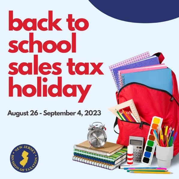 Parents, teachers, and students can take advantage of the statewide back-to-school sales tax holiday, which begins tomorrow and runs through Labor Day. For more information, please visit nj.gov/treasury/taxat…