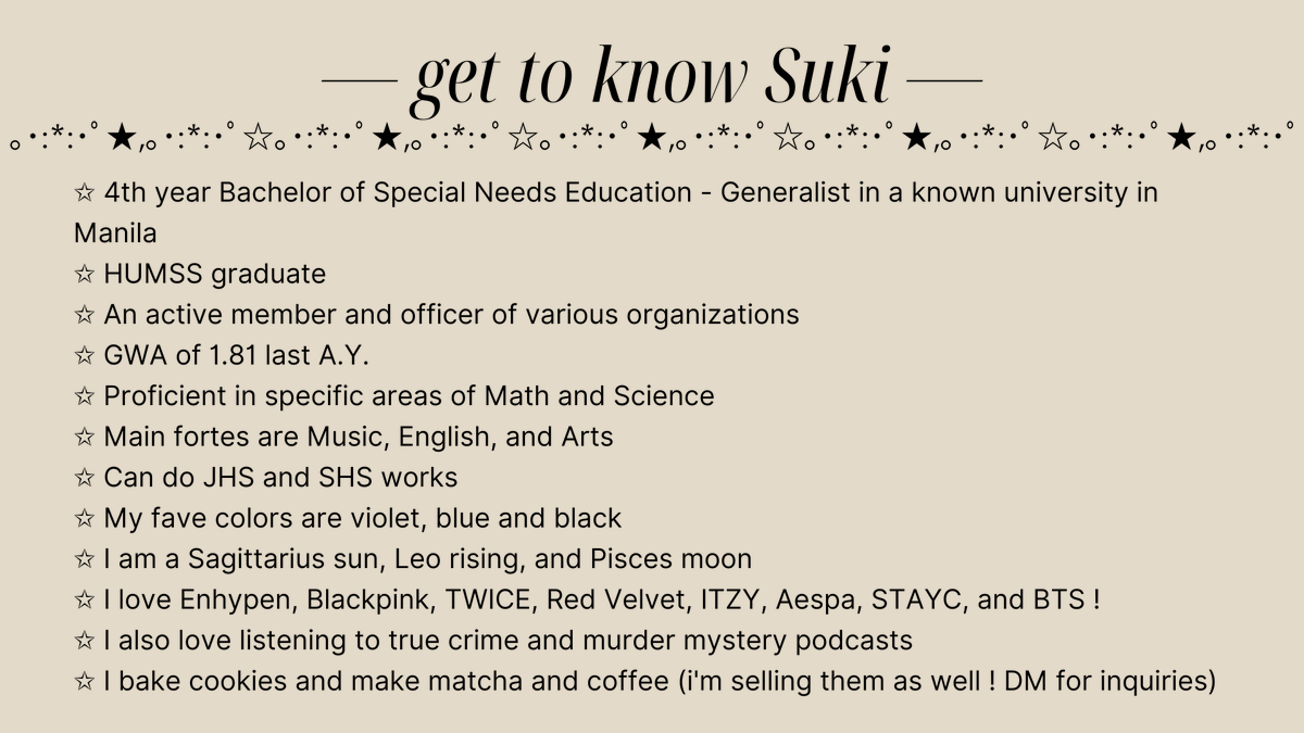 madebysuki's tweet photo. ✩°｡ ⋆⸜ 🎧✮ hello, it's Suki ! ✩°｡ ⋆⸜ 🎧✮

i do academic and professional commissions ! know more about me, my services, and my T&amp;C by reading the photos below !

for feedbacks, please see #tysmsuki 
for updates and slots, please see #wydsuki https://t.co/2LEsusjs3p