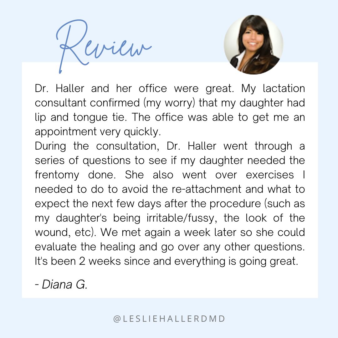 Thank you Diana for taking the time to write about your experience with us! We are glad your daughter started to feel much better, and we look forward to helping many more!

Share this post with someone you care about 💙

#daughter #daughterlove #liptie #tonguetie