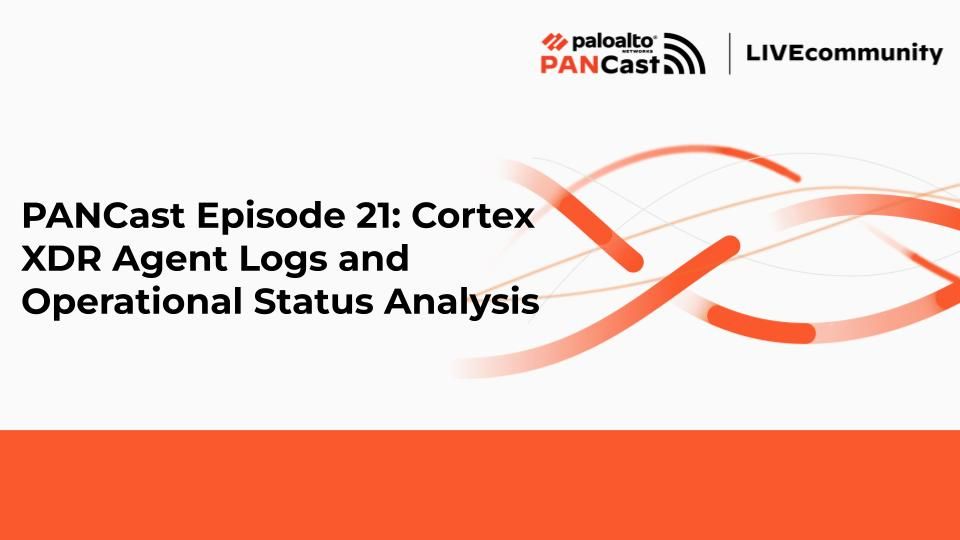 Check out PANCast Episode 21, highlighting Cortex XDR agent logs, and operational status analysis! bit.ly/45nHM0Y