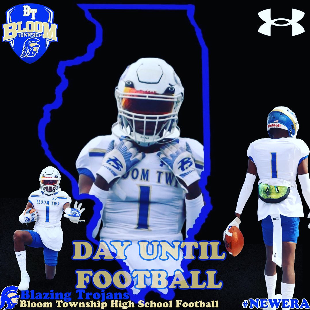 1 more sleep! Who’s excited for #IHSA Football? #BTNation #Newera #Wecoming 🏈🔵⚪️