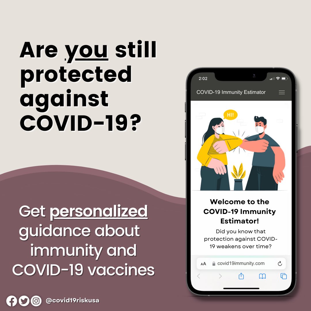 sinclair_allie's tweet photo. Proud to share our new website! You can use our interactive tool to learn about your current protection against COVID-19, based on your past experiences. 

Updated booster vaccines are coming very soon; find out if you’re vulnerable to COVID!

https://t.co/oIFGUbJ4zg https://t.co/EuNDIMHv7M
