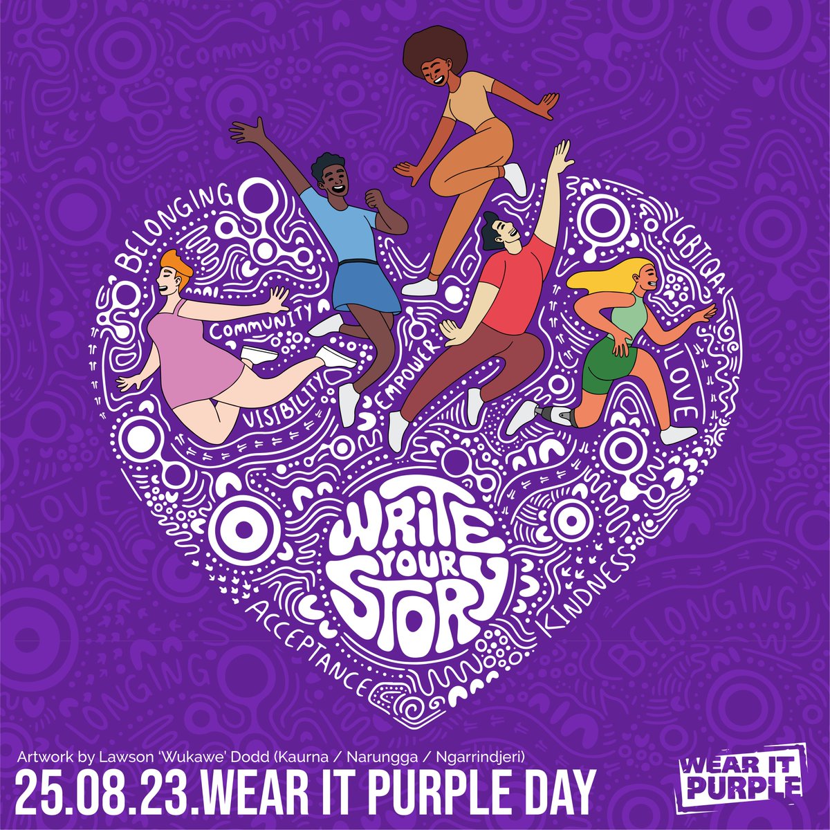 open_pride's tweet photo. Today, we’re sending our love and encouragement to LGBTQIA+ youth around the world for #WearItPurpleDay as we continue to fight for a world where young people feel free to be themselves, embrace their unique perspectives, and take ownership of their narratives. #WriteYourStory https://t.co/RBosLU3SGu