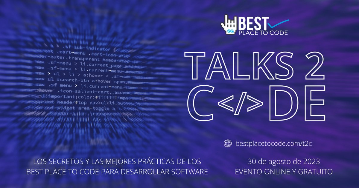 AMITI_Mex's tweet photo. ¿Quieres descubrir los secretos y mejores prácticas de las empresas @bestplacetocode para desarrollar software? ¡Entonces no te pierdas #Talks2Code el próximo 30 de agosto! 👩‍💻👨‍💻
👉 https://t.co/NoVLDn0tez

#NuestroSocio #DesarrolloDeSoftware https://t.co/8ay9jZtF0F